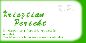 krisztian pericht business card